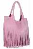 Torebka Skórzana Boho Shopper Bag Vittoria Gotti Pudrowy Róż VPOS9